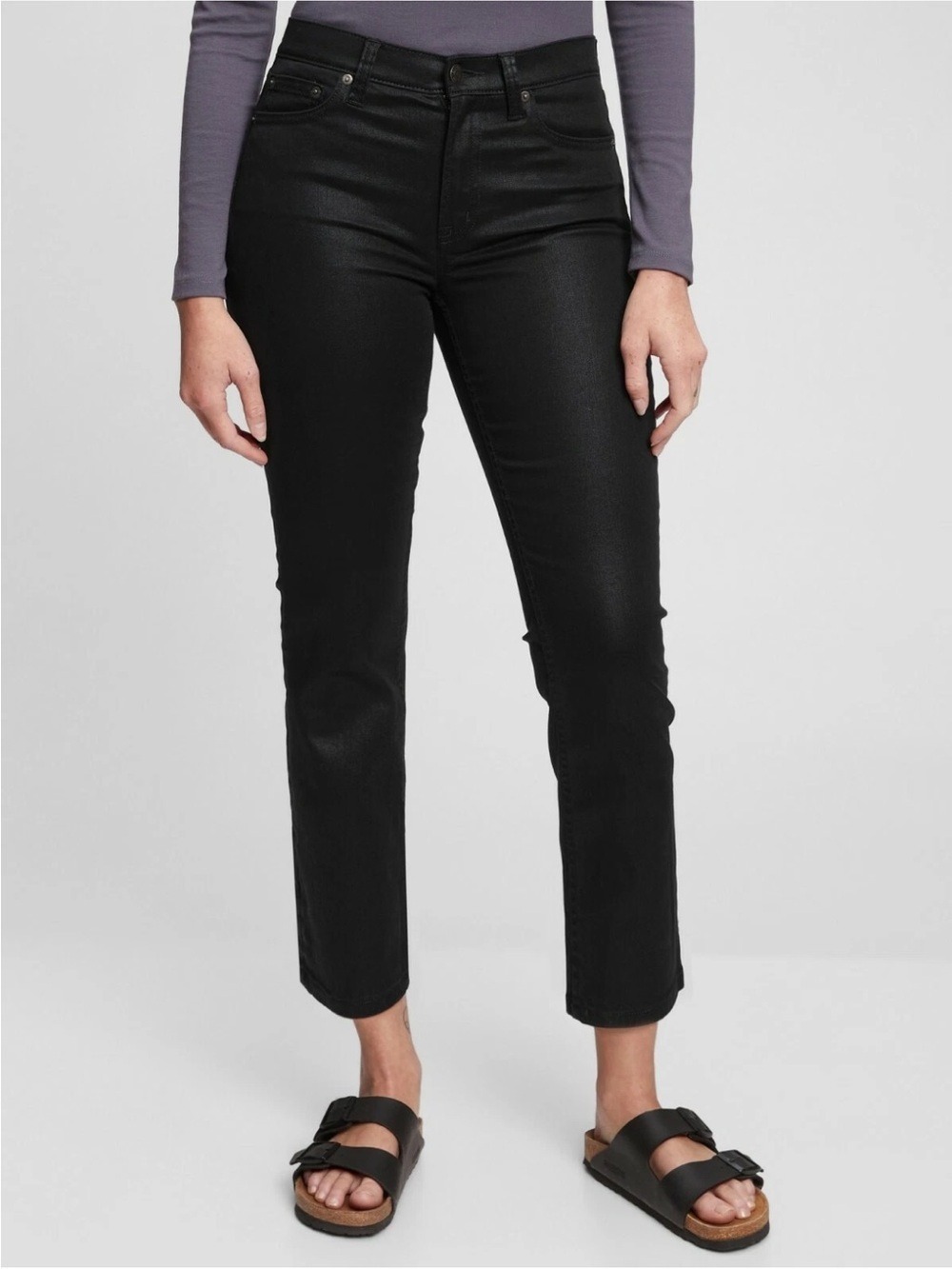 Gap Vintage Slim Mid Rise Coated Jeans True Black Foil, size 27